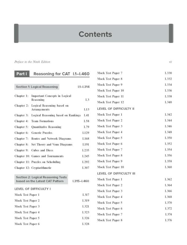 Logical Reasoning for CAT 2026 (9th Edition) - Bharatiya Book Corporation